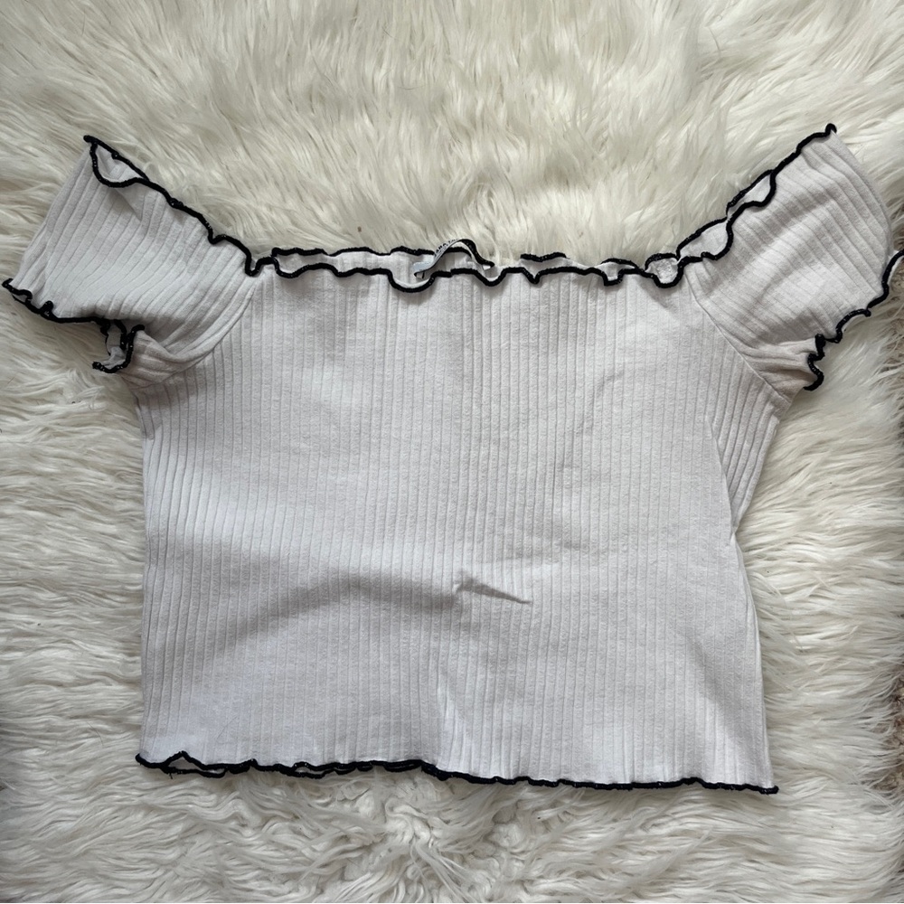 ZARA TRAFALUC spring summer 2017 Off the Shoulder White Top